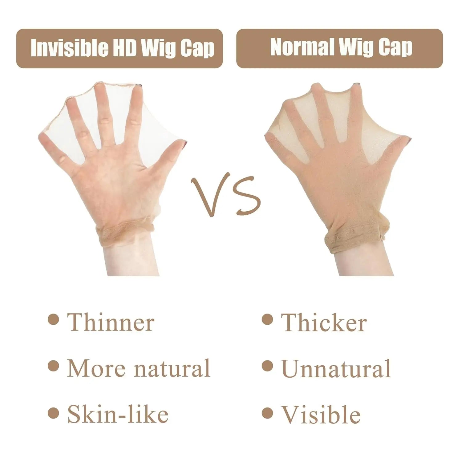 Wholesale HD Wig Cap for Women Invisible Ultra-Thin Stretchy Stocking Caps for Lace Front Wigs Sheer Wig Cap Thin Nylon Cap