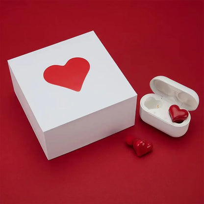 New Original Bluetooth Wireless Headphones Heart Shaped Earphones Woman Earphone High Quality Heart Earbuds Girl Gift