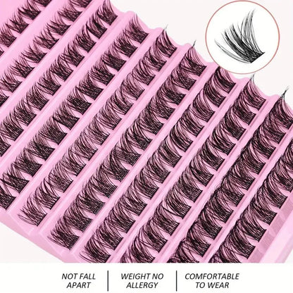 120Pcs Wispy Lash Clusters - Natural Look D Curl Individual Lashes, 8-16Mm Fluffy Extensions