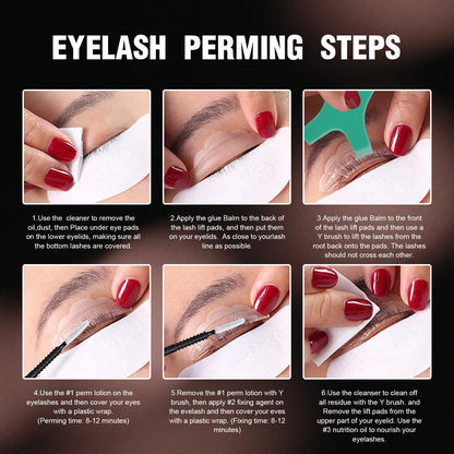 Lash Lift Kit,Lash Lift,Professional Eyelash Perm Kit,Liquid Set,Semi-Permanent,Curling Perming,Wave Lift Extension Perm Set