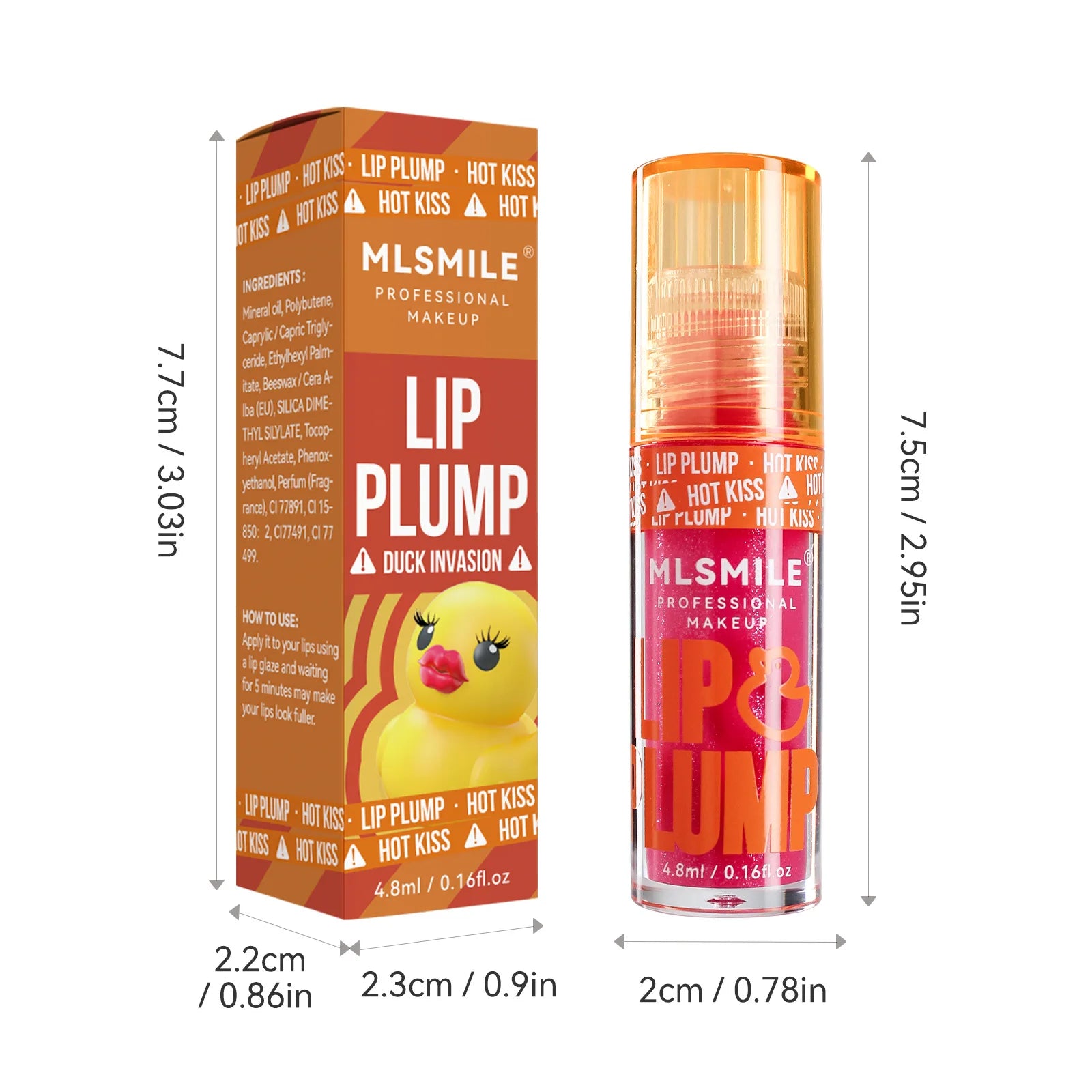 Duck Lip Plump Lip Oil Long-Lasting Moisturizing Lip Gloss Mirror Water Natural Transparent No Sticky Gloss Pearl Lip Glaze Set