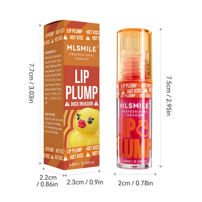 Duck Lip Plump Lip Oil Long-Lasting Moisturizing Lip Gloss Mirror Water Natural Transparent No Sticky Gloss Pearl Lip Glaze Set