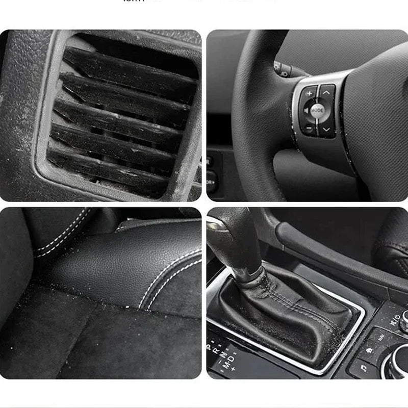 Car Interior Cleaning Tool Artificial Car Brush Crevice Dusting Detailing Car Air Vent Cleaning Soft Brush with Casing