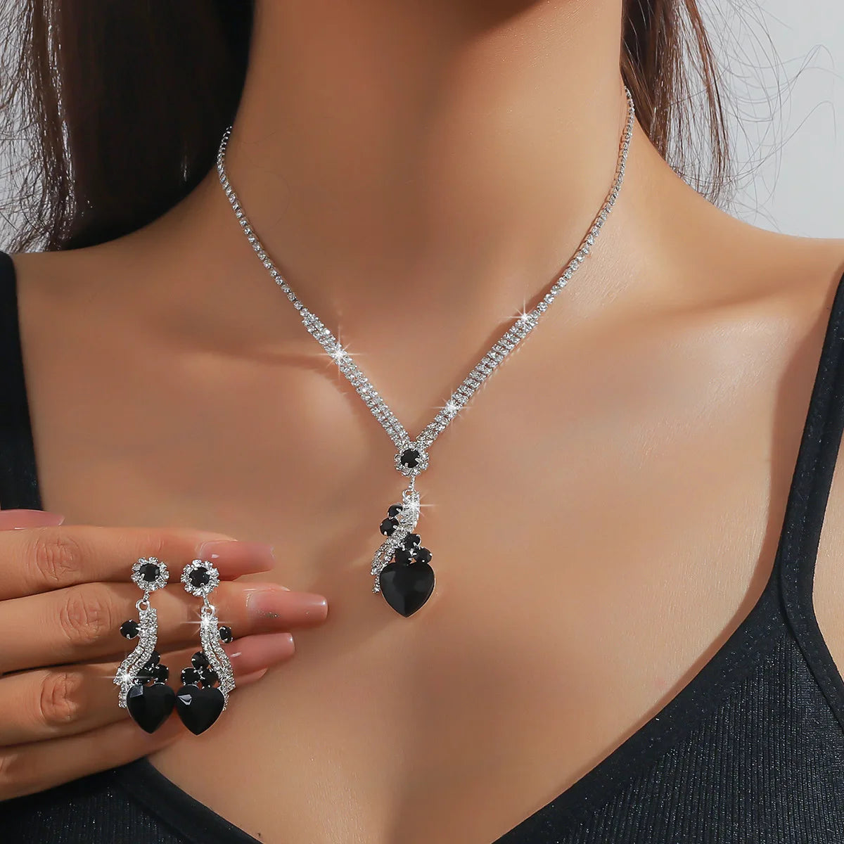 2/3/4Pcs Earrings Set Necklace Ring Bracelet Jewelry Set Bridal Wedding Banquet Accessories Fashionable Women Party Holiday Gift