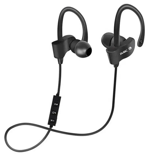 Wireless Headphones Earloop Ear Hook Earbuds Wireless Bluetooth Headset Handsfree Neckband with Mic Bluetooth Earphones