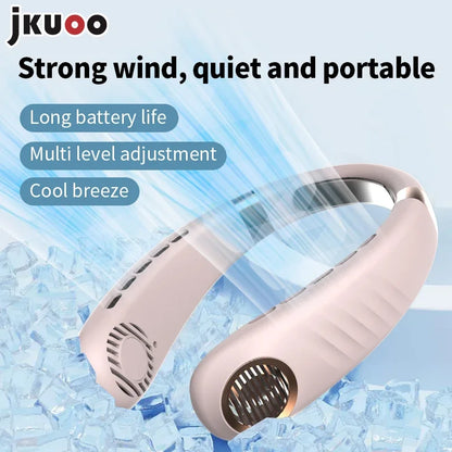 Portable Neck Fan - 5-Speed Soft Silicone - Campers/Hikers - Beach/Trek - Light Quiet - Cooler - Summer Offer