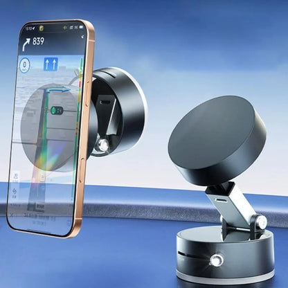 Magnetic Phone Holder Stand: Adjustable, Foldable, Strong Suction Cup for Car & Multi-Scene Use
