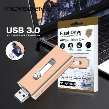 USB Flash Drive Photostick High Speed Sticks External Storage Pen Drive for Phone Iphone Android PC Copy Photo Videos Files