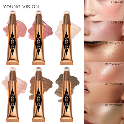 Air Cushion, Powder Blusher, High Gloss Stick, Makeup Liquid, Rouge, 6 Colors Optional