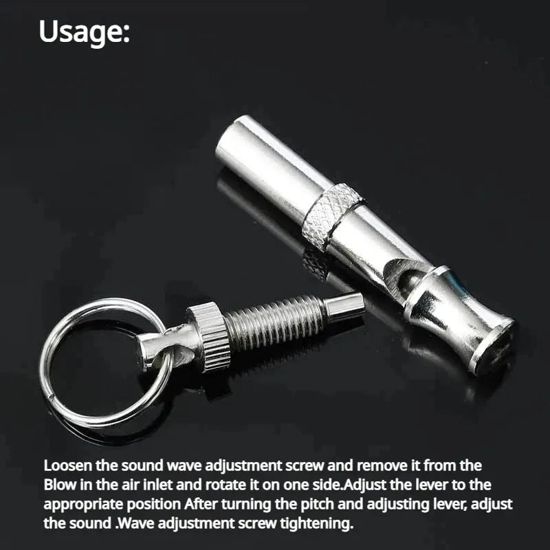 Ultrasonic Training Dog Training Whistle Stop Barking Device Flute Silent Whistle Control Tool Puppy Train Keychain Pet Supplies