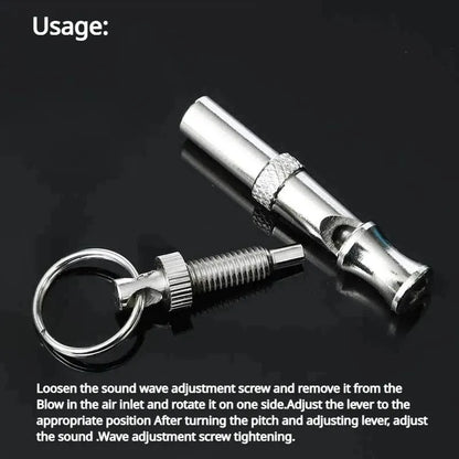 Ultrasonic Training Dog Training Whistle Stop Barking Device Flute Silent Whistle Control Tool Puppy Train Keychain Pet Supplies