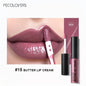Butter Lip Cream Liquid Lipstick, Non-Sticky, Moisturizing High Pigment for Nude Red Sexy Lip Makeup Cosmetic