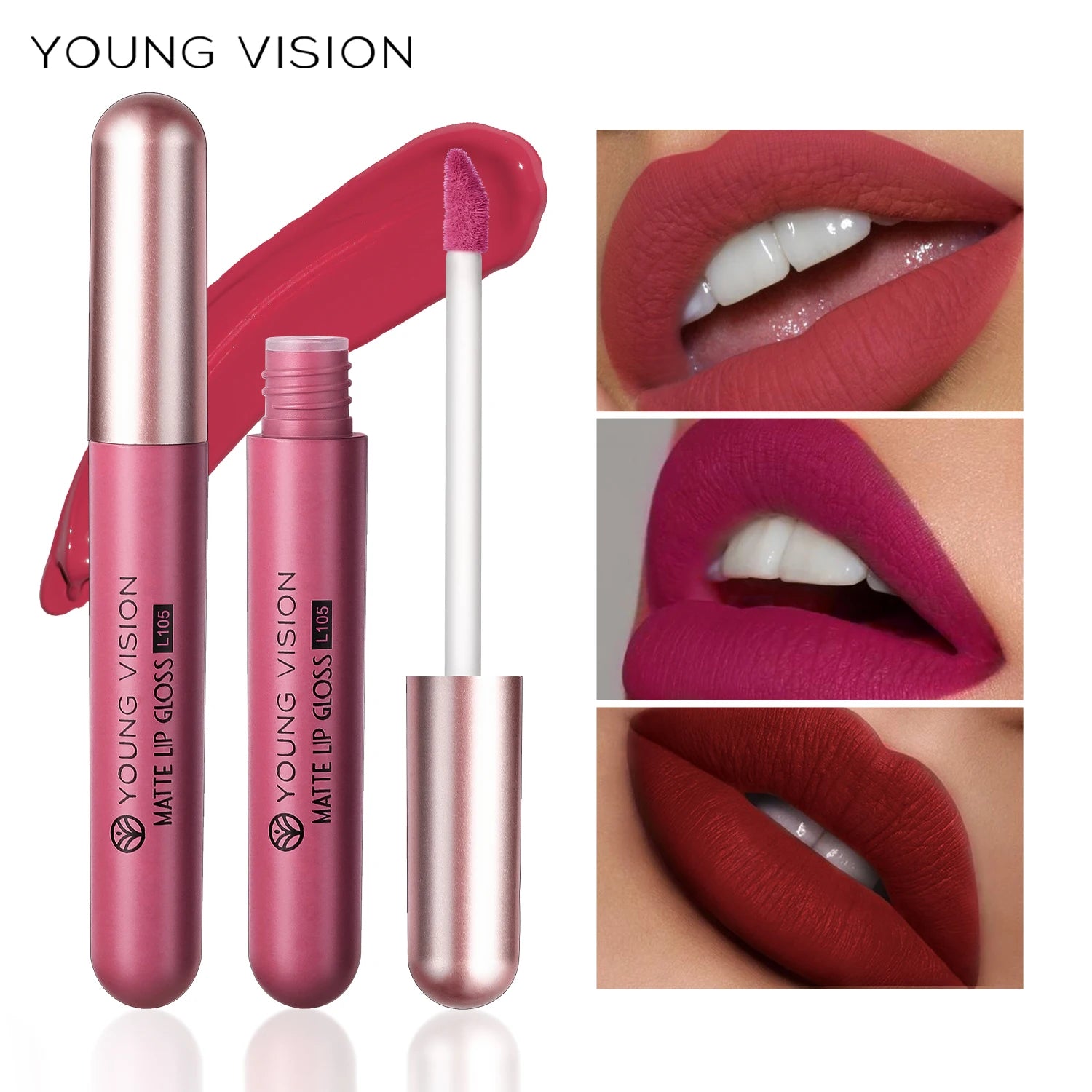 6Pcs/Set Matte Velvet Lipgloss Waterproof Long-Lasting Liquid Lipstick for Flawless Makeup