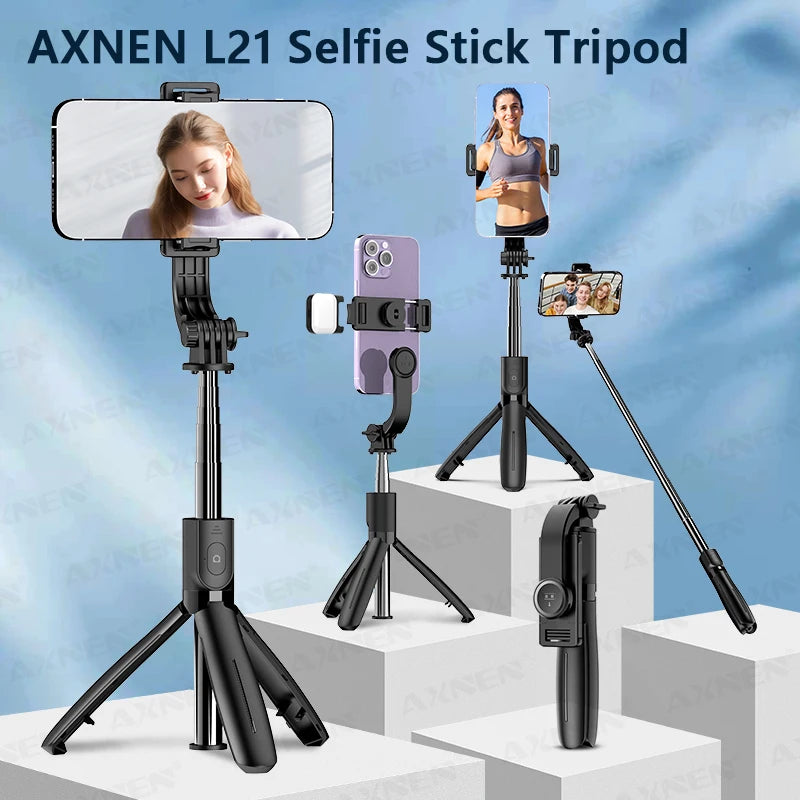 Selfie Stick Tripod for Cell Phone, Mobile Stand Monopod with Wireless Remote for Iphone Samsung Huawei Xiaomi Smartphone