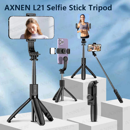 Selfie Stick Tripod for Cell Phone, Mobile Stand Monopod with Wireless Remote for Iphone Samsung Huawei Xiaomi Smartphone