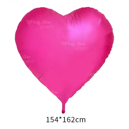 1/2Pcs Huge Heart Balloons 60Inch Large Red Heart Shaped Helium Balloons for Wedding Birthday Engagement Valentine'S Day Decor