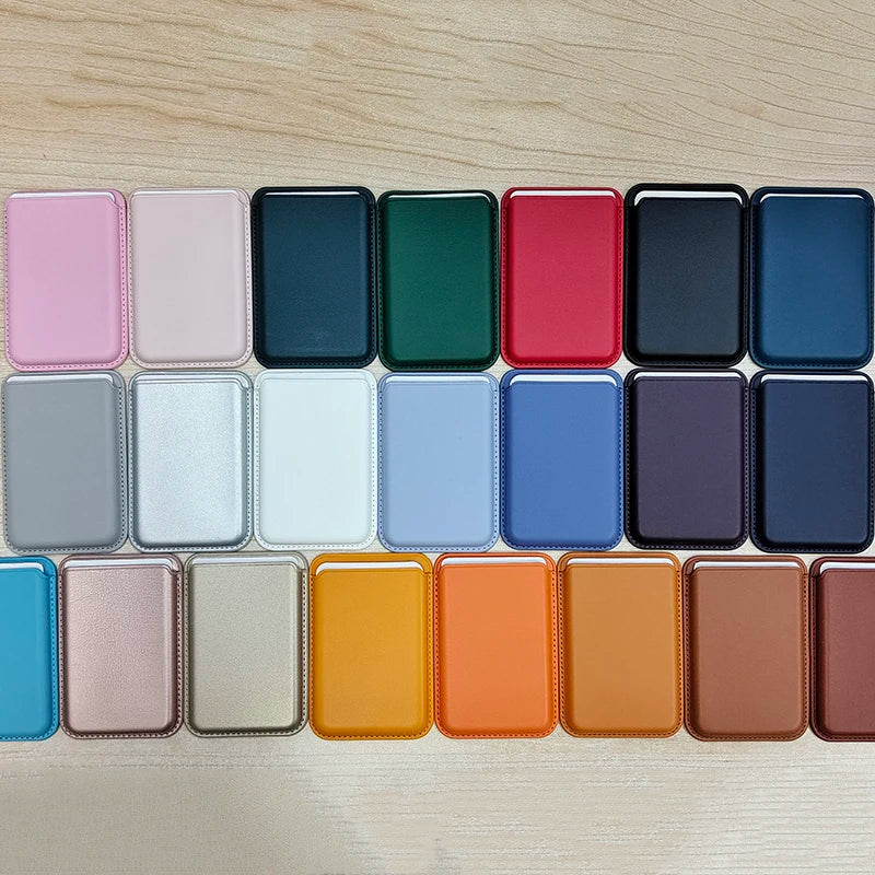 For Magsafe Card Holder Strong Magnetic Leather Wallet for Iphone 17 16 15 14 13 12 Pro Max Case ID Credit Card Pocket Slot Bag