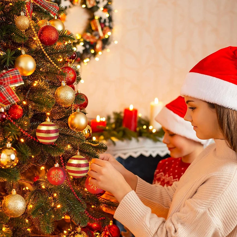 50Pcs/Box Christmas Balls Christmas Tree Ornaments Ball Xmas Hanging Tree Pendants Home Decor 2025 New Year Gift Noel Navidad