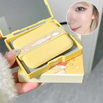100Pcs/Box Face Oil Blotting Paper Portable Makeup Puff Matting Wipes Oil Control Oil-Absorbing Face Cleaning Tools with Mirror