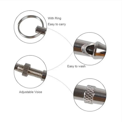 Ultrasonic Training Dog Training Whistle Stop Barking Device Flute Silent Whistle Control Tool Puppy Train Keychain Pet Supplies