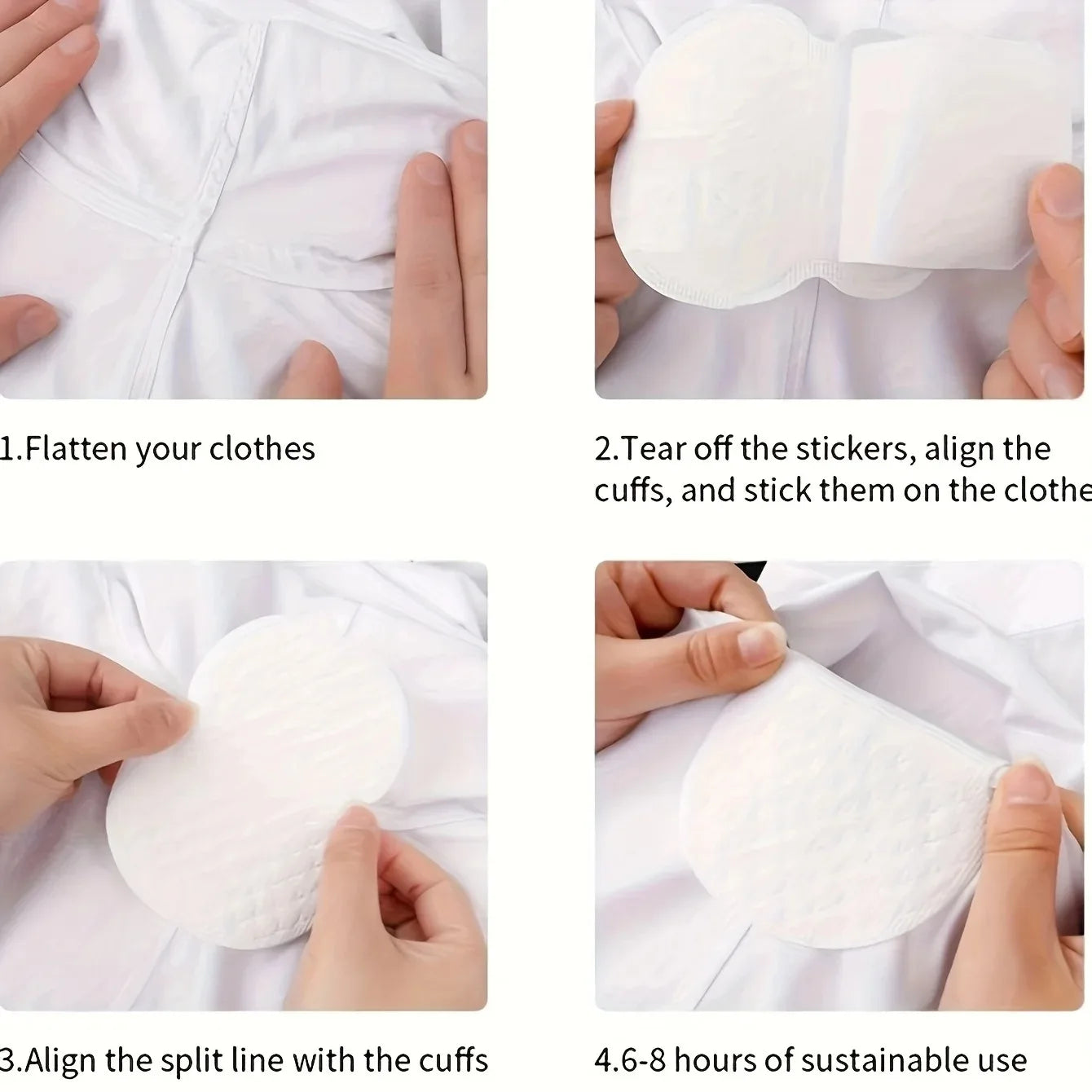 20Pcs/30Pcs/50Pcs/70Pcs Underarm Sweat Pads, Washable Sweat Absorbing Guards, Dress Sweat Perspiration Pads Shield