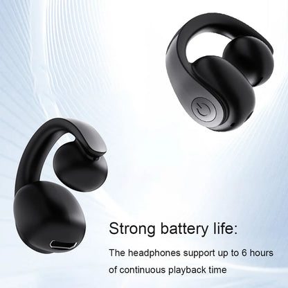 Wireless Ear Clip on Earphone Bluetooth 5.4 Noise Cancelling Hifi Stereo Headset for Running and Sports Activities