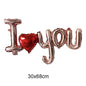 I Love You Red Heart Letter Balloons Foil Globos Valentines Day Wedding Decorations Bridal Shower Party Anniversary Supplies ﻿