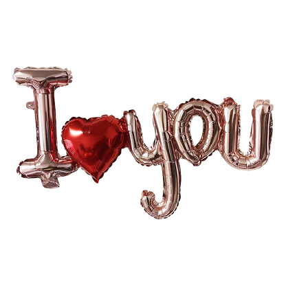 I Love You Red Heart Letter Balloons Foil Globos Valentines Day Wedding Decorations Bridal Shower Party Anniversary Supplies ﻿