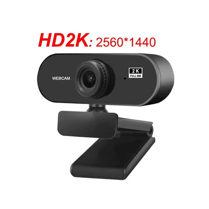 2K 1080P 720P 480P HD Webcam for Desktop Laptop Computer Mini USB Web Camera with Microphones Web Cam Cover for Youtube Skype