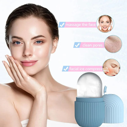 Face Beauty Massage Silicone Face Ice Cube Face Ice Cube Beauty Products Face Ice Massage Roller Capsule Face Ice Mold