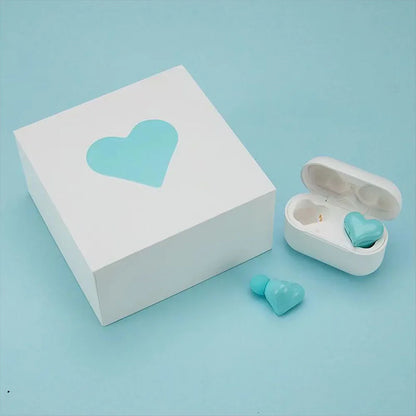 New Original Bluetooth Wireless Headphones Heart Shaped Earphones Woman Earphone High Quality Heart Earbuds Girl Gift