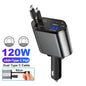 120W Super Fast Car Charger with 2 Scalable Cables & 2 Charge Ports,Roof Starlight,Voltage PD 30W Fast Charging for IOS Android