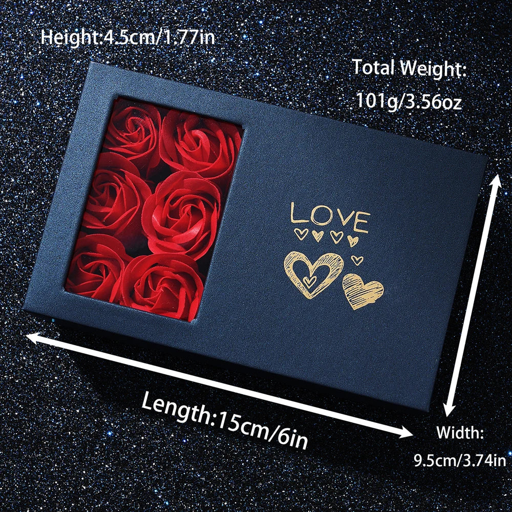 Fashion Luxury Women Gold Watch Bracelet Necklace 6Pcs Set Ladies Diamond Quartz Wristwatch Valentine'S Day Mother'S Day Gift