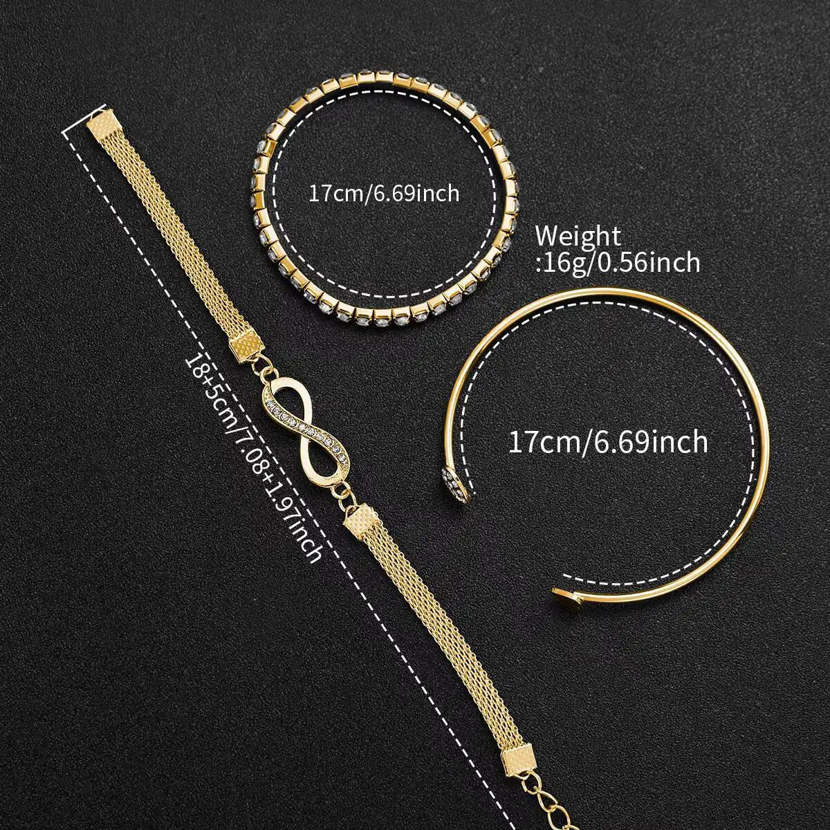 4PCS Fashion Women Watches Bracelets Set Luxury Analog Quartz Wristwatch Reloj Mujer（Without Box）