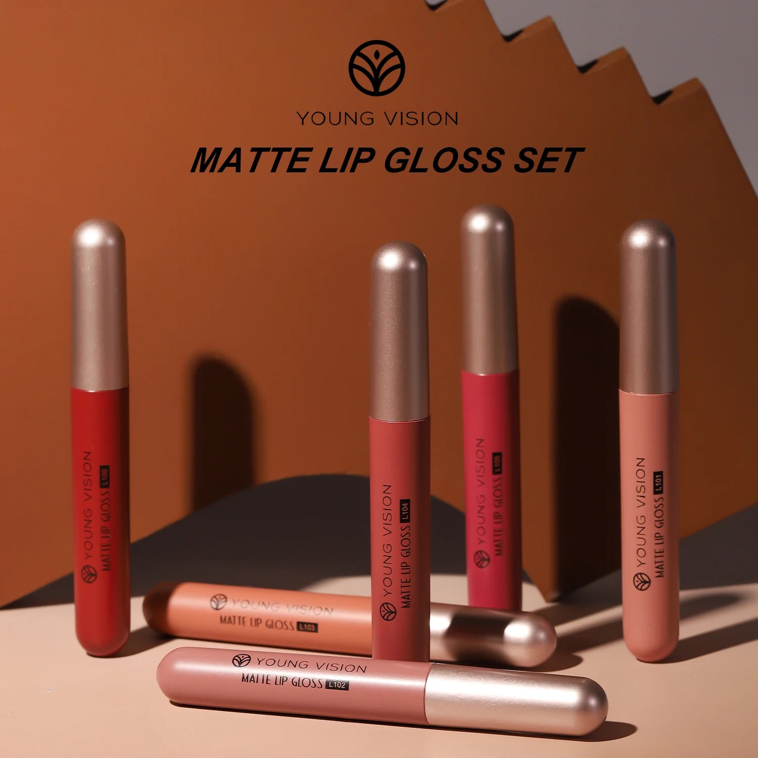 6Pcs/Set Matte Velvet Lipgloss Waterproof Long-Lasting Liquid Lipstick for Flawless Makeup