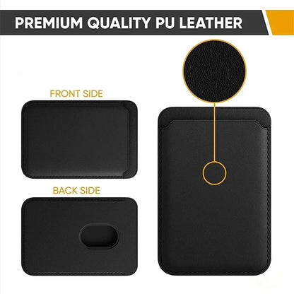 For Magsafe Card Holder Strong Magnetic Leather Wallet for Iphone 17 16 15 14 13 12 Pro Max Case ID Credit Card Pocket Slot Bag