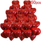 Valentine 50/10Pcs Red Heart Balloons Inflatable Latex Balloon for Valentine’S Day Wedding Party Anniversary Decoration Supplies