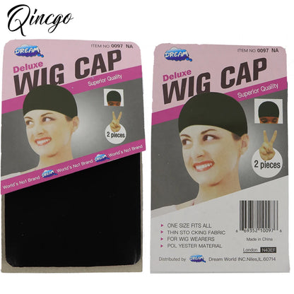 2Pcs (1 Bag) High Quality Wig Cap Hair Net Fashion Stretchable Hair Nets Nylon Mesh Wig Net for Making Wigs Free Size