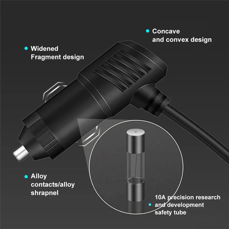 3 in 1 USB Type C Socket 120W Car Cigarette Lighter Splitter 12V 24V Fast Charger Phone Power Adapter for Car DVR GPS Dashcam