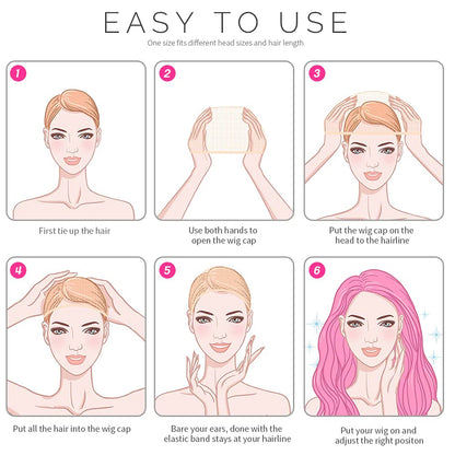 2Pcs (1 Bag) High Quality Wig Cap Hair Net Fashion Stretchable Hair Nets Nylon Mesh Wig Net for Making Wigs Free Size