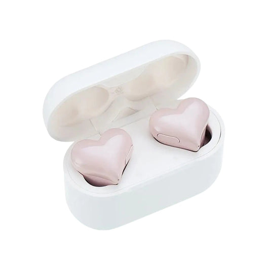 Fashion Wireless Earphones Hi-Fi Stereo Headphones Heartbuds Bluetooth-Compatible in Ear Noice Cancelling for Student Girl Women