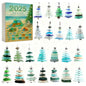 2025 Sea Glass Christmas Tree Advent Calendar Festival Blind Box Acrylic Pendant Christmas Decoration