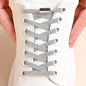 1Pair No Tie Shoe Laces Colorful Buckle Shoelaces Pearl Light Colorful Fashion without Ties Elastic Laces Sneaker Kids Adult