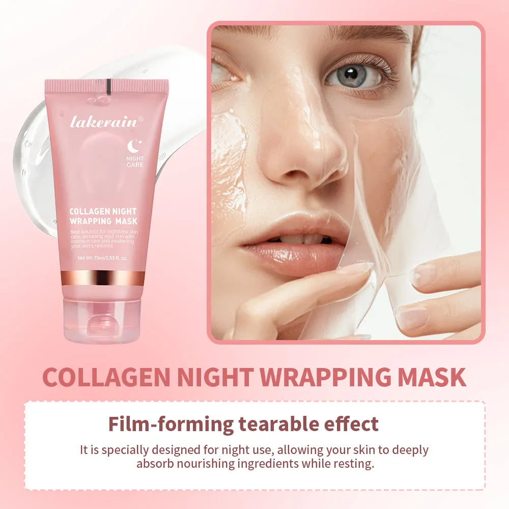 Korean Deep Collagen Mask Peel off Mask Face anti Wrinkle Lifting Skin Care Masks Bio Pack Night Wrapping Woman Overnight Skin