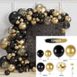 Black and Gold Balloon Garland Arch Set,Suitable for Decorating Graduation Parties,Weddings,Birthday Parties and Other Occasions