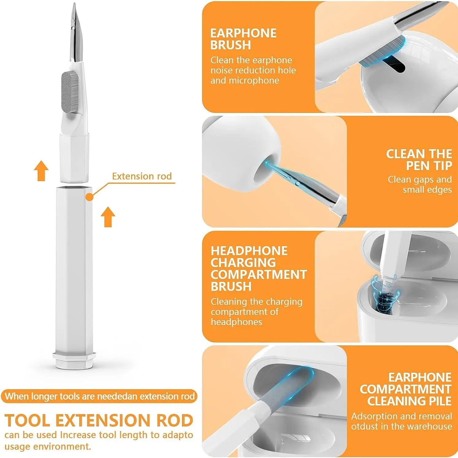20 in 1 Cleaner Kit Computer Keyboard Cleaner Tablet Camera Phone Screen Clean Tools Cleaning Brush 20-In-1 Keycap Puller Set