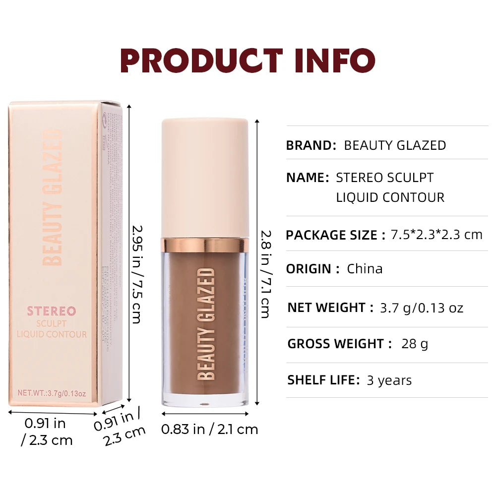 2025  2 Color Liquid Contouring to Enhance the Facial Contour,Waterproof ,Matte,V-Face Shaping Contour Face Makeup