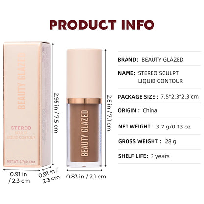 2025  2 Color Liquid Contouring to Enhance the Facial Contour,Waterproof ,Matte,V-Face Shaping Contour Face Makeup