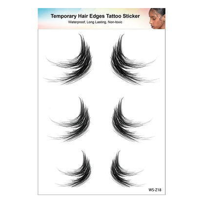 1PC Hair Tattoo Stickers Creating the Seriously Real Baby Hairs Temporary Hairline Sticker Curly Template Hair Edge Tattoo Stick
