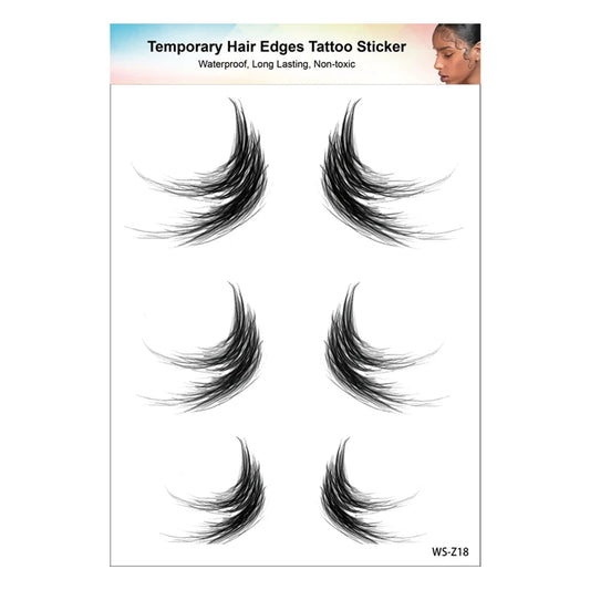 1PC Hair Tattoo Stickers Creating the Seriously Real Baby Hairs Temporary Hairline Sticker Curly Template Hair Edge Tattoo Stick